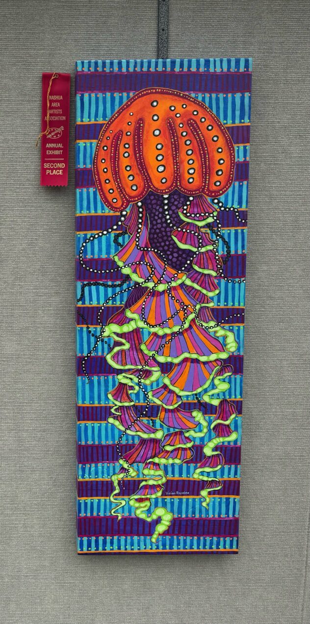 Vivian Galvin "Psychedelic Jellyfish” - 2nd Place Acrylic - www.vivianrosalee.com